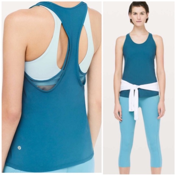 LULULEMON Cross Conditioning Tank Carbon Blue - Picture 1 of 5